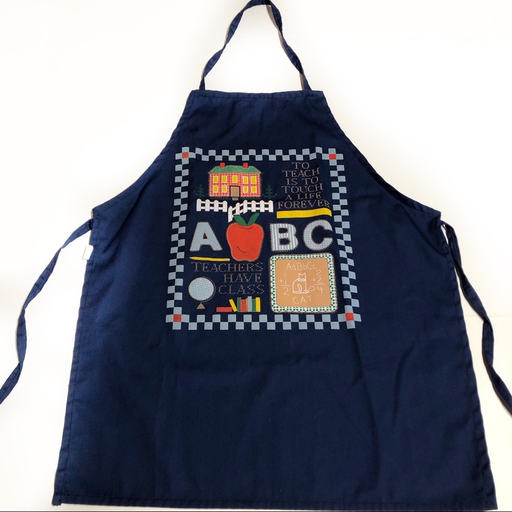 Teacher Apron That Says, “To Teach is to Touch a Life Forever”